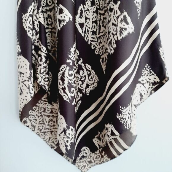 LAUNDRY / by Shelli Segal 100% Silk Scarf Style Halter Dress Sz 10 Flawed - Picture 13 of 15